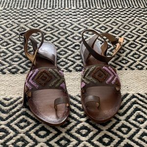 3/$15 Free People Leather Sandals - never worn 39 but fit like 38.5